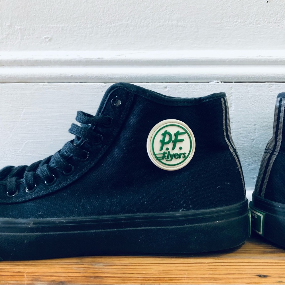 Black PF Flyers: Size 10
